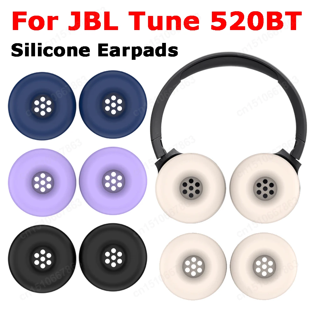 Pair Silicone Ear Cushions For JBL Tune 520BT Shockproof Headset