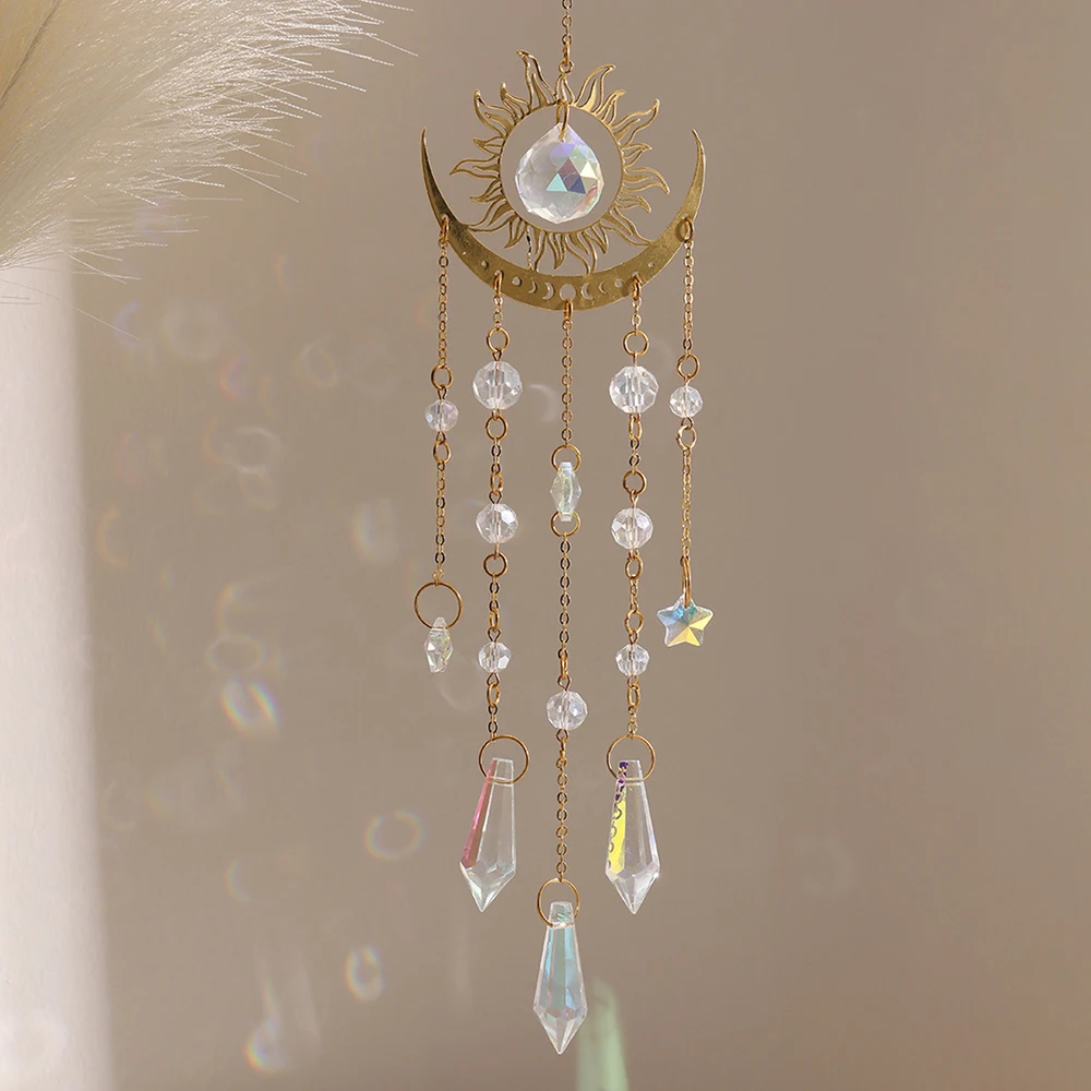 Crystal Pendant Sun Catcher 1PC Outdoor Garden Hanging Ornament Room Ceiling Hanging Ornament