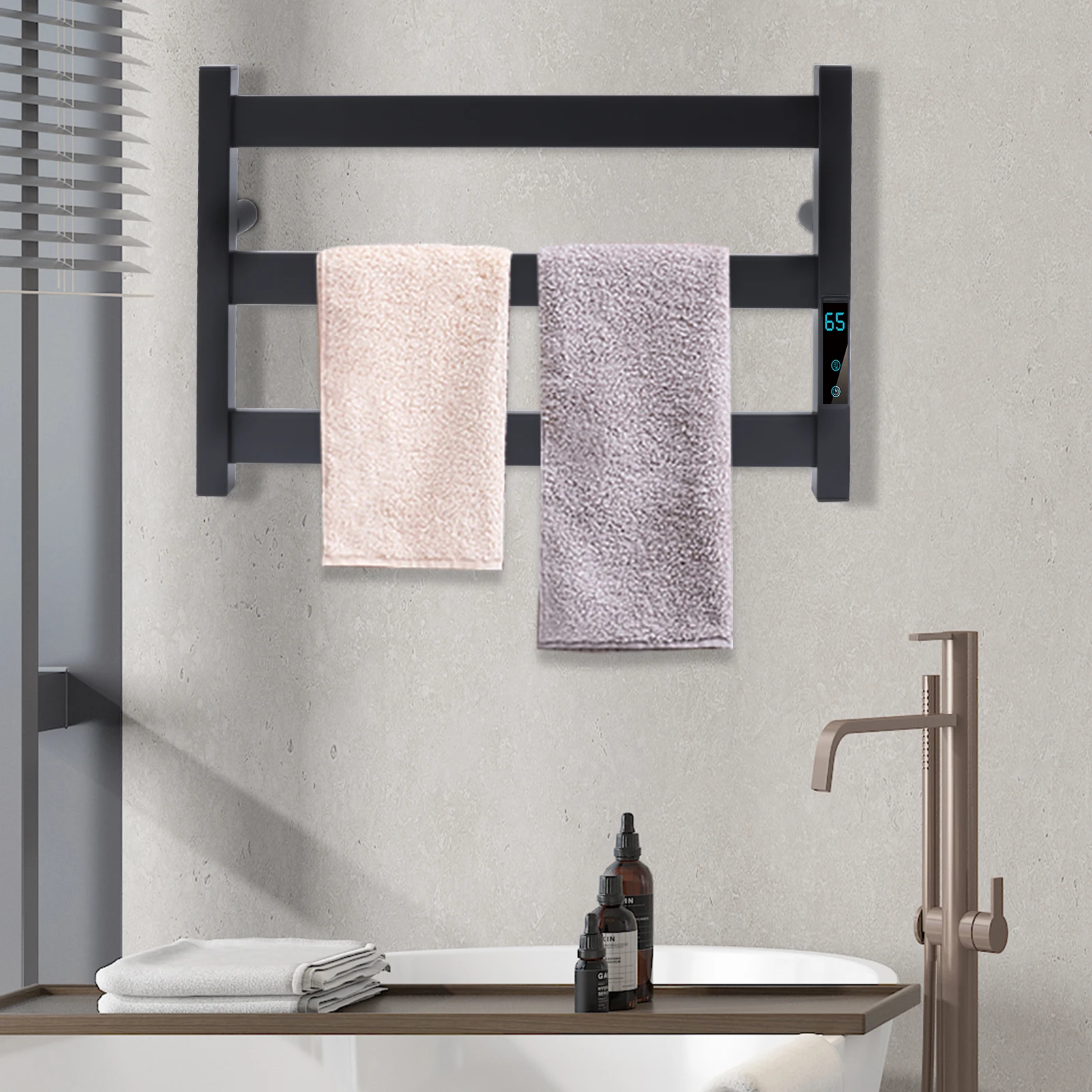 

3 Bars Electric Heated Wall Mounted Towel Drying Rack Electric Heated Towel Rack Stainless Steel Towel Warmer