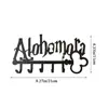 Black Metal Key Holder Multipurpose Decorative Alohomora Letter Hat Towel Rack Wall Mounted wih 5 Hooks Bathroom 6