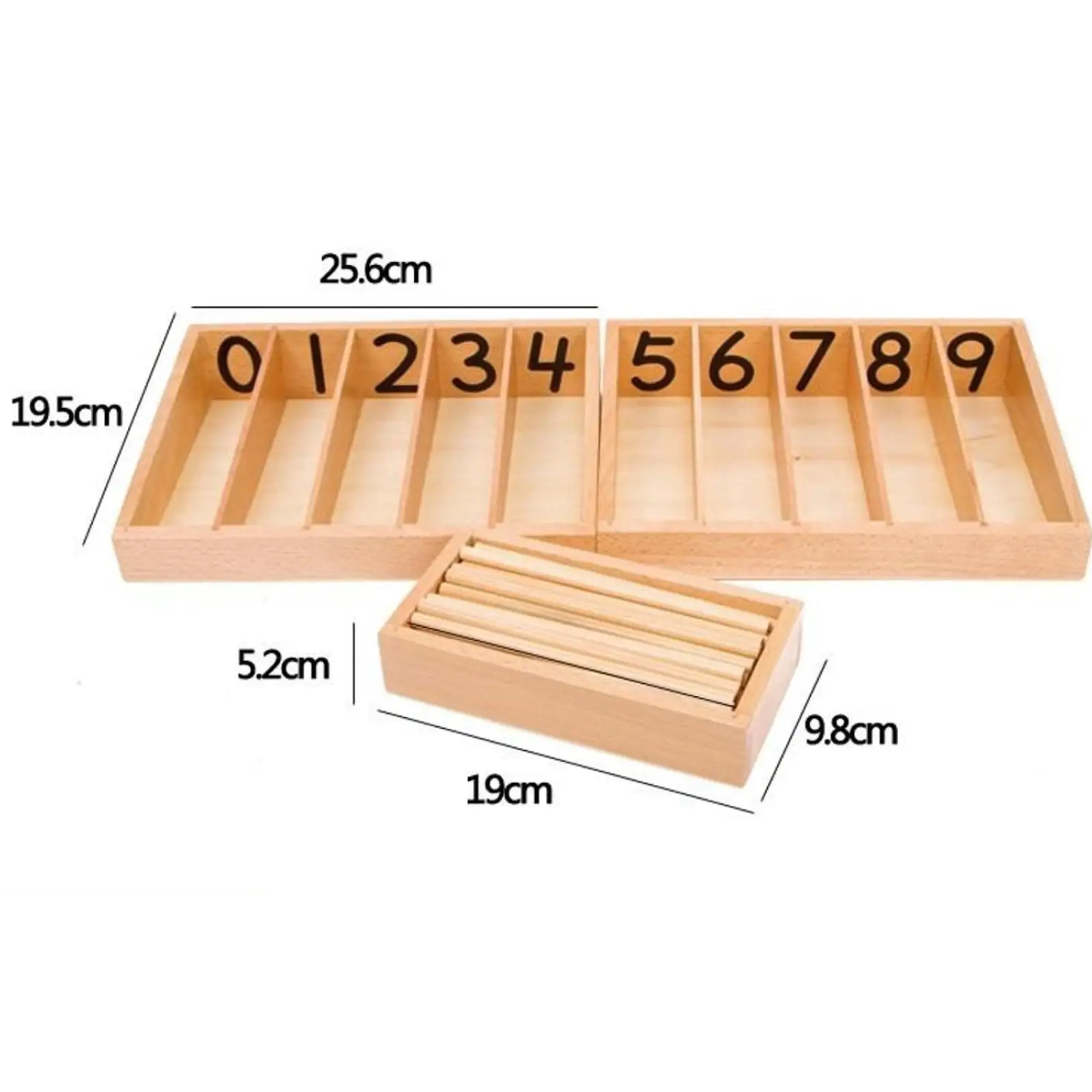 Montessori Spindle Box Math Material for 3 -6 Year Olds Baby Boys Girls