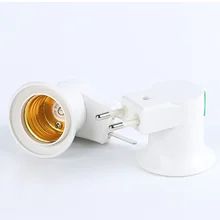 

1PC Practical E27 LED Light Socket With Power On-Off Switch EU Plug E27 LED Lamp Socket E27 Screw Lamp Base Light Asseccories
