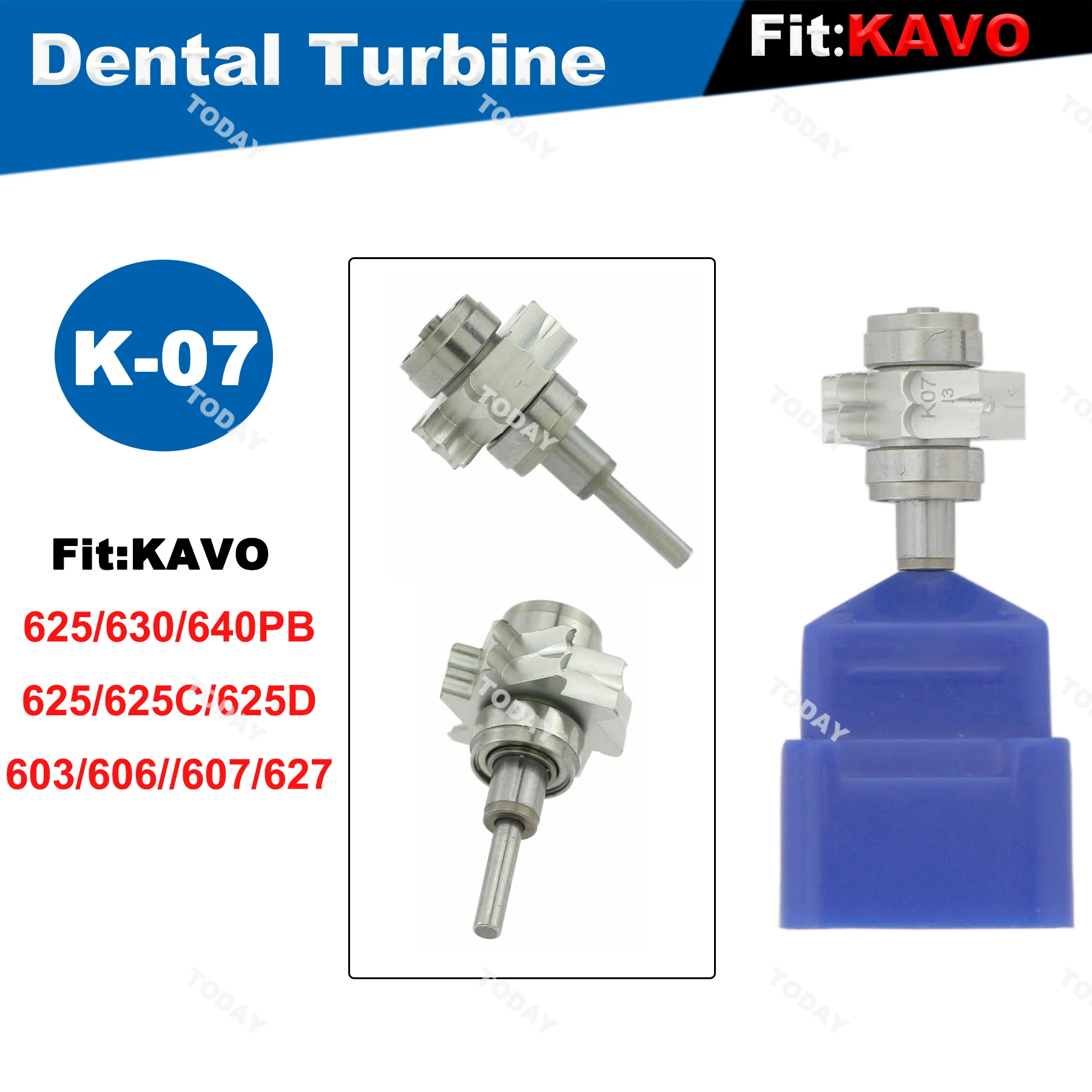 

COXO Dental Turbine Cartridge Air Rotor K-07 For KAVO High Speed Handpiece 625 630 640 603 606 607 627 Dentistry Accessories