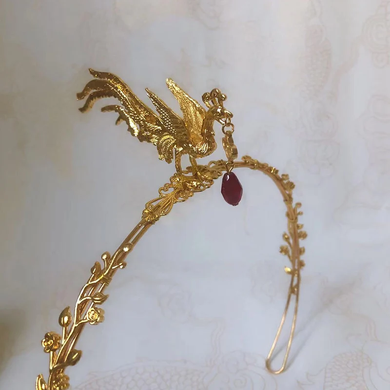 Phoenix Headband Crown Ornament Tassel Phoenix Tuinga Ancient Costume Headband Accessories