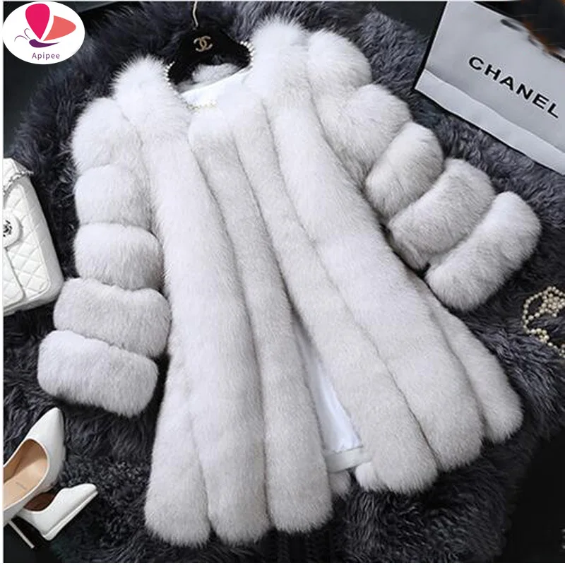 

Sampic Woman Casual Zipper Fluffy Overcoat Faux Fur Teddy Coat Jacket Long Sleeve Outwear Warm Female Coat Winter