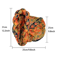 2024 New African Women Turban Cap Big Braid Head Wraps Cover Bonnet Beanie Female Headtie Hair Loss Chemo Cap Arab 2