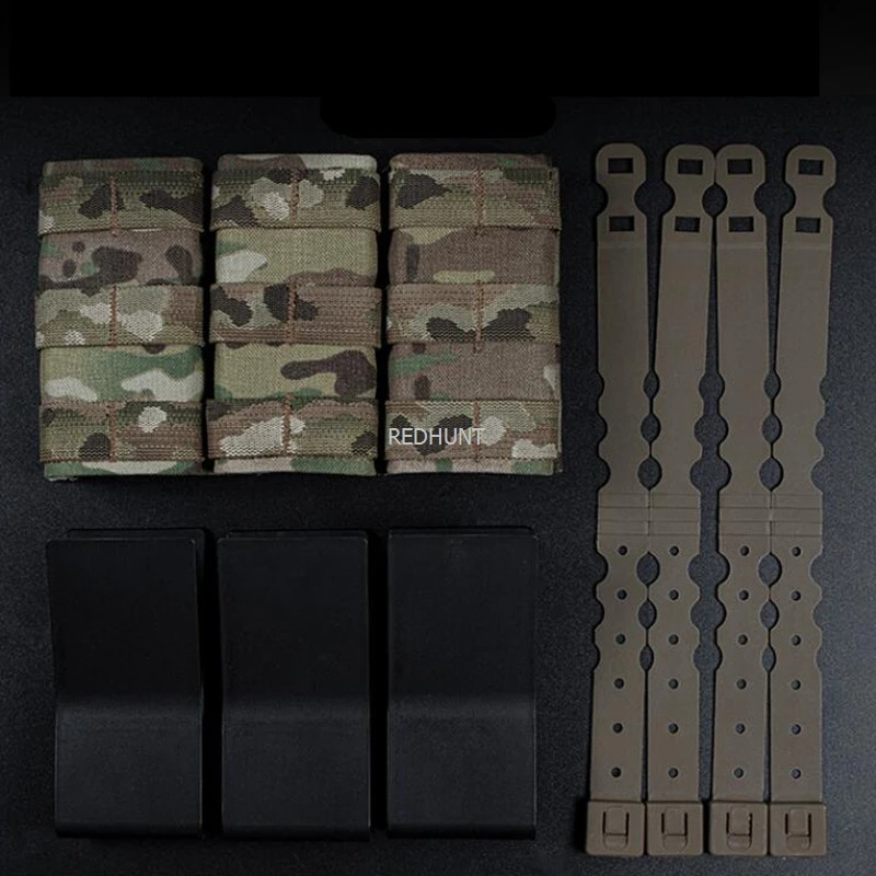 Molle Combat Bag Vest Mag Pouch Pack Fast Cartridges Clip Ammunition Carrier Ammo Holder Tactical Mag 7.62 Triple Magazine Pouch 6