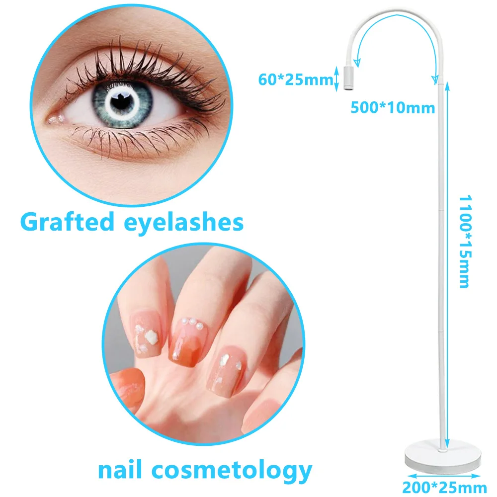5W High Power UV Ultraviolet Light LED No Noise Curing Light Beauty Eyelash False Eyelashes Grafting Foot UV Floor Lamp
