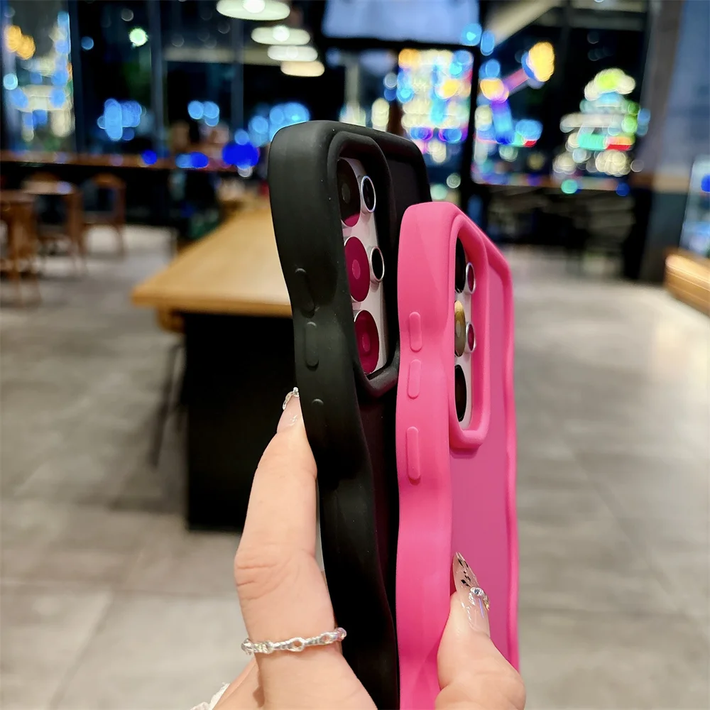 Wave Silicone Soft Crossbody Strap Lanyard Phone Case