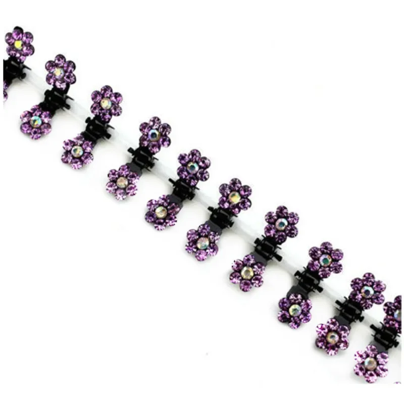 12 PCS Metallo Cristallo Fiore Farfalla Mini Artigli Per Capelli Piccolo - Foto 8