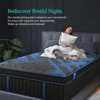 12"Gel Memory Foam Hybrid Pocket Spring Mattress Twin Full Queen King Bed Mattress In A Box, Medium Firm Motion Isolation 5