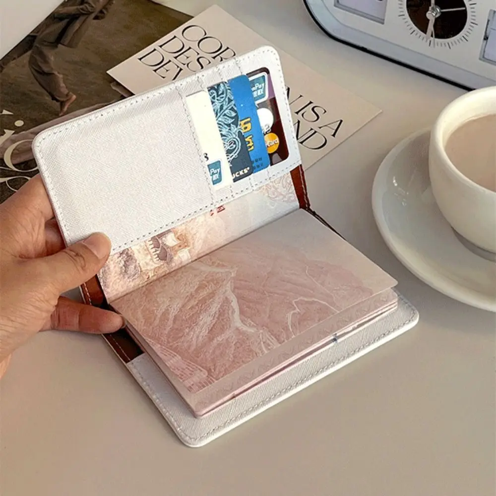 Cartoon Rabbit Passport Holder Pu Leather Multi-function Card Clamp Wallet Multicolor Light-weight Passport Cover Unisex