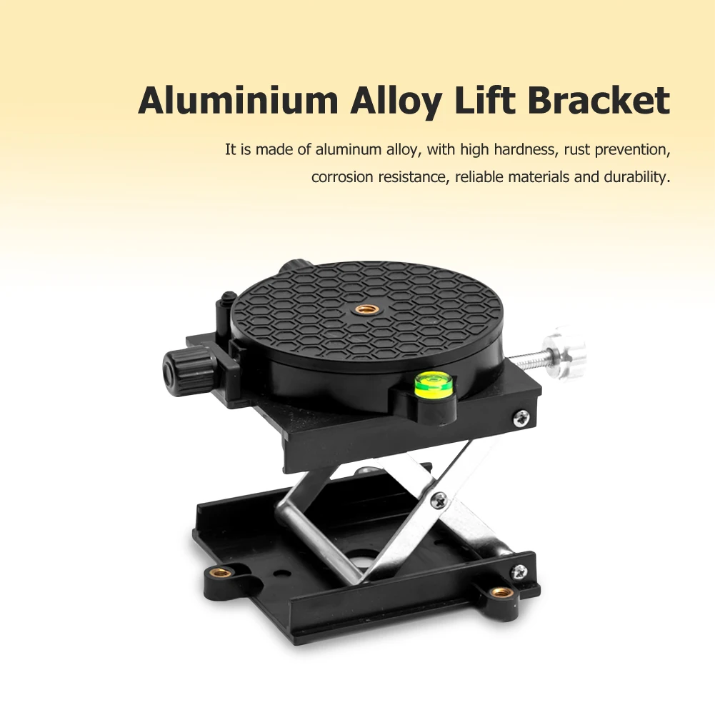 Aluminium Alloy Lift Platform 360 Degree Rotation Table Lifting Stand Anti-corrosion Rust-prevention for Engraving Lab Tools For Woodworking Lift Table Scissor Lift Table Scissor Lift Jack