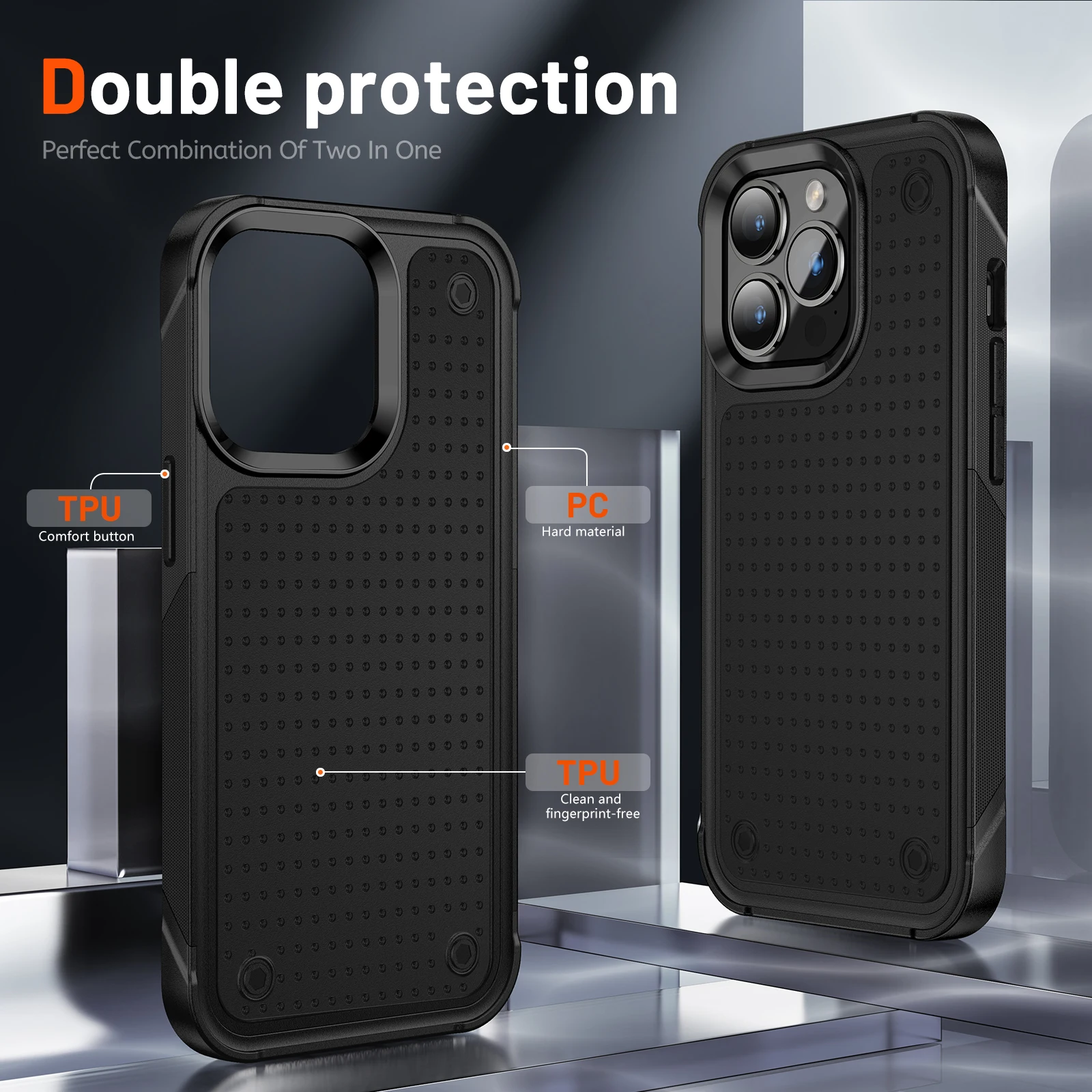 Coque Transparente En Galvanoplastie Antichoc Avec Design Elegant Pour Iphone 16 Pro Max 31917