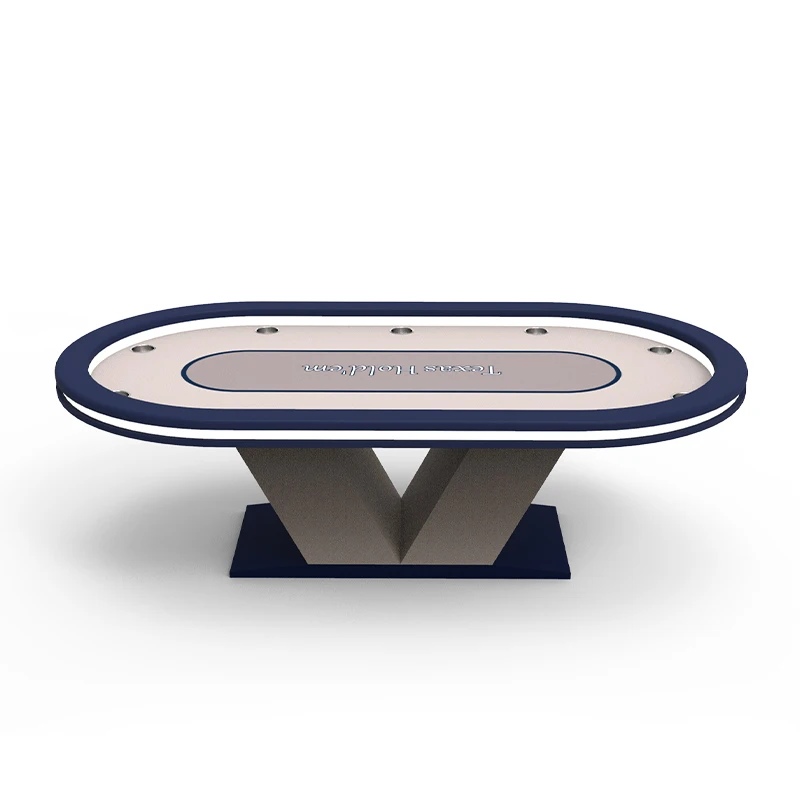 

High Quality Luxurious LED Design Poker Table Solid Wood&Steel Bottom Texas Table