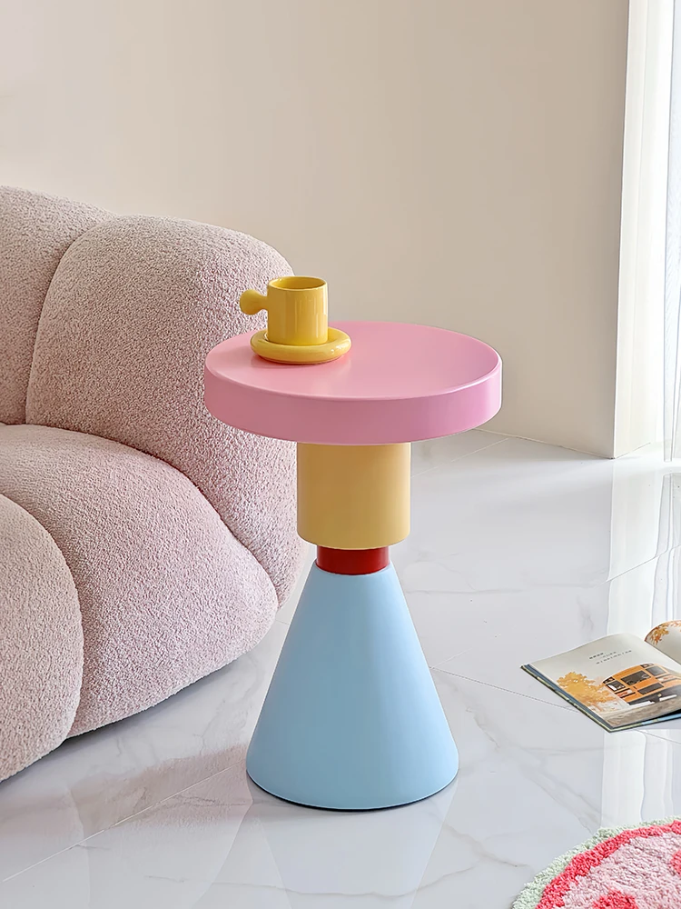 

Simple Nordic circular small side table, sofa side table, small coffee table, living room corner table