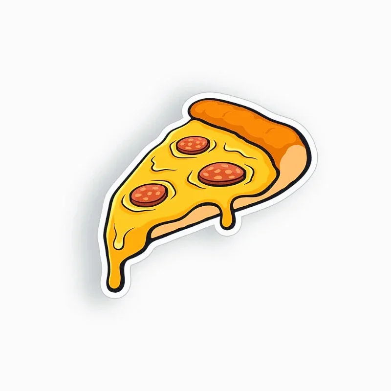 Car decoration stickers Pizza Slice Sticker Melting Food Cooler Laptop Car Vehicle Window Bumper Decal 15CM PVCKK