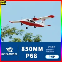 Xfly Model Airslane 850mm-p68 Twin Engine Propeller Training Machine Electric Rc Plane Toy Gift Outdoor recreation 1