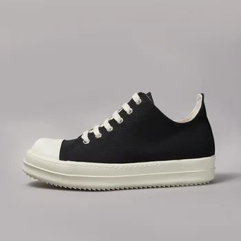 Designer di lusso di marca Scarpe da uomo causali di alta qualità O-Wens Scarpe da ginnastica da donna in tela nera Scarpe basse stringate Scarpe da ginnastica piatte O-wen 1