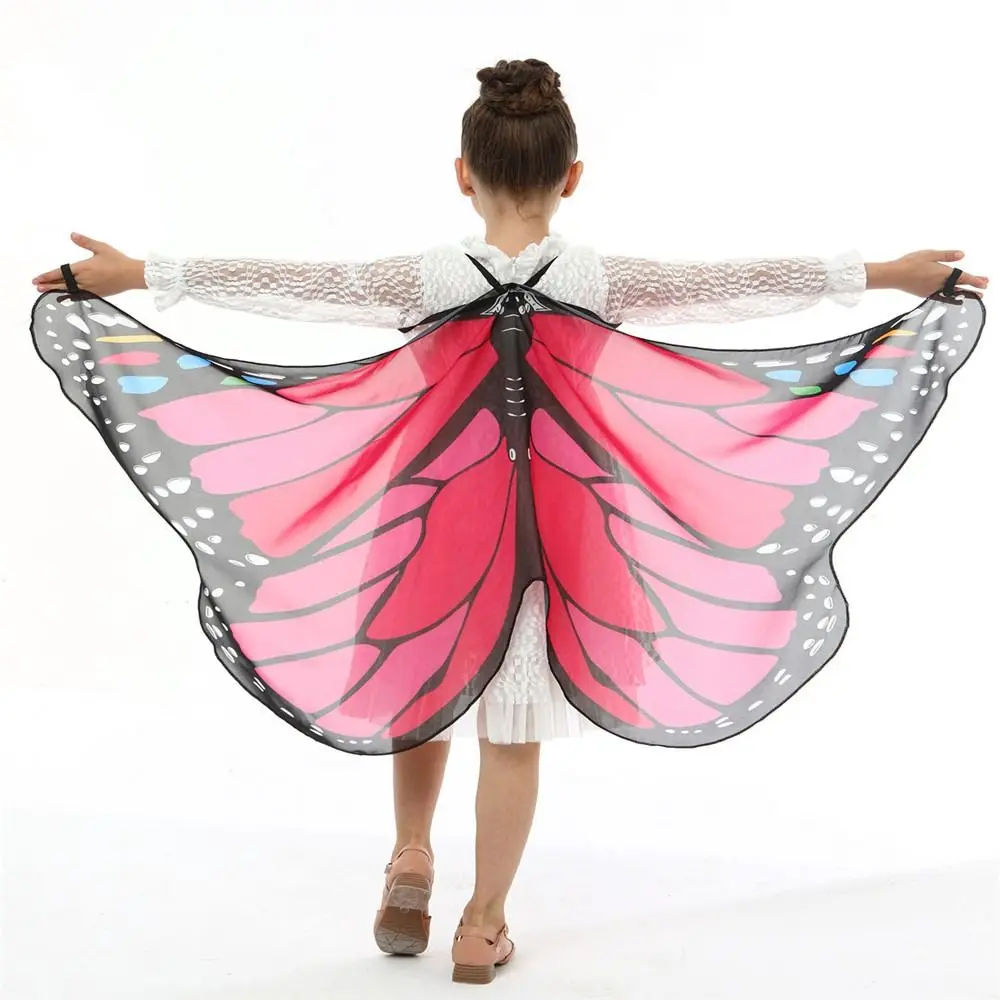 Colorful Butterfly Kids Performance Wings Cosplay Halloween Carnival Props Wing Costumes For Girls Boys Cloak Party Gift kids wing costumes