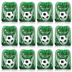 10Pcs Football Party Favors Drawstring Bags Soccer Ball Gift Goodie Bag Kids Sports Theme Birthday Party Decoration Supplies