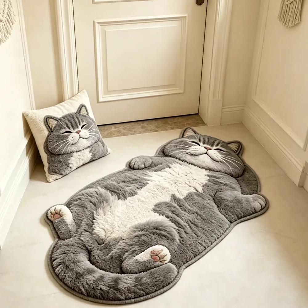 Cat-Shaped Area Rug 3