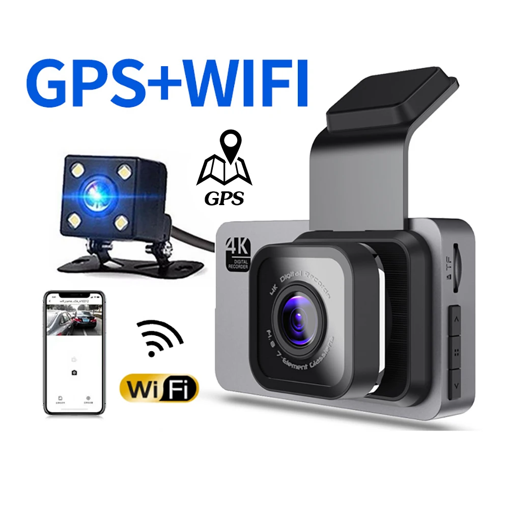 Auto DVR WiFi 1296P FHD Dash Cam Rückansicht Fahrzeug Kamera Video ...