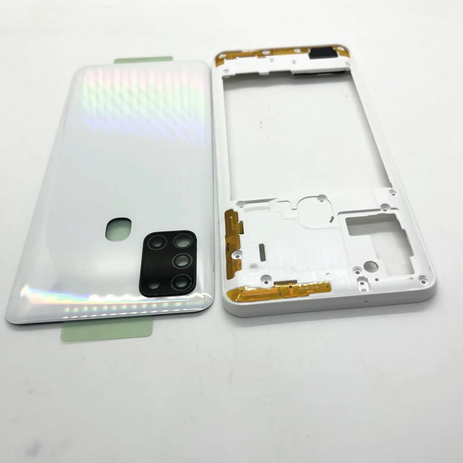Full Housing Middle Frame For Samsung Galaxy A21S A217 SM-A217F/DS Battery Back Cover Rear Door Case Camera Lens Replace camera lens cover phone back cover glass phone back cover phone camera lens glass battery cover samsung phone case