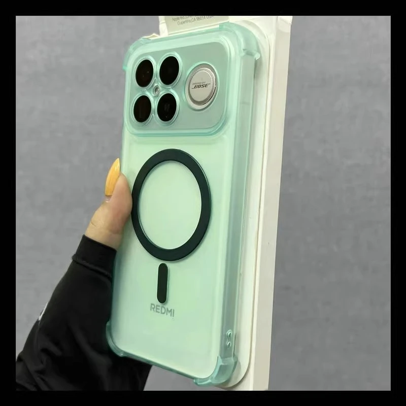 Four Corners Anti-Shock Silicone Case with Magnetic Wireless Charging Capability