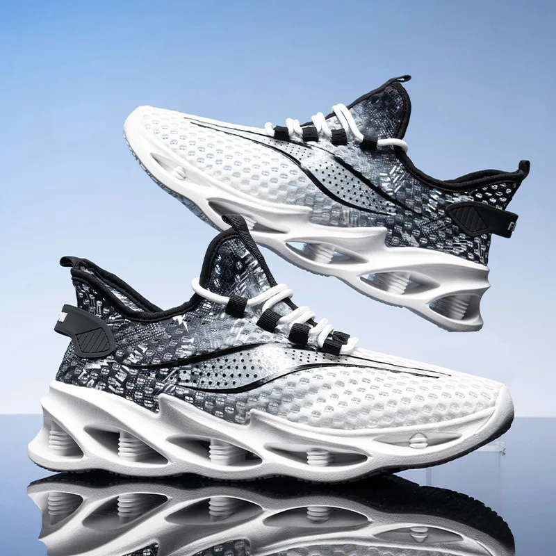 2024 Spring/Summer New Big Hole Mesh Sports Shoes Student Running Shoes Mesh Dad Shoes Men's Shoes