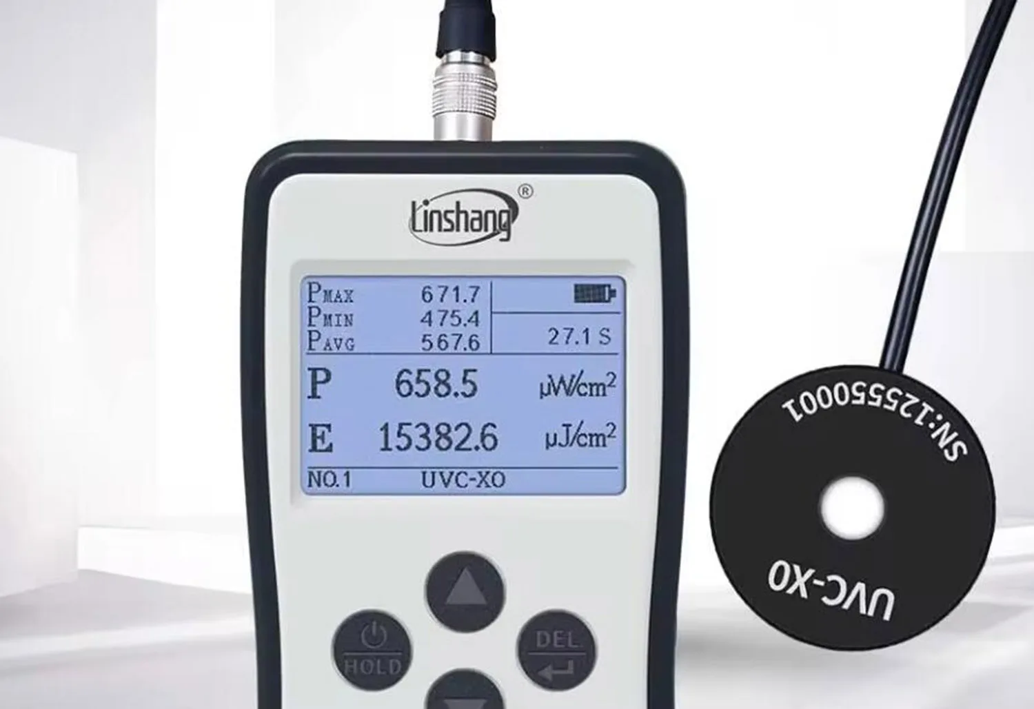 Linshang LS125 UV Light Meter Test Ultraviolet Power UV Intensity Energy for 365nm 395nm UVA LED UVB UVC Waterproof Sensor Probe 5
