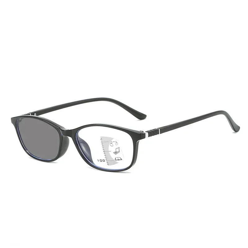 Multifunctional Progressive Multifocal Reading Glasses Vintage Small Frame Photochromic Glasses Men Women Far Sight Eyewear 4