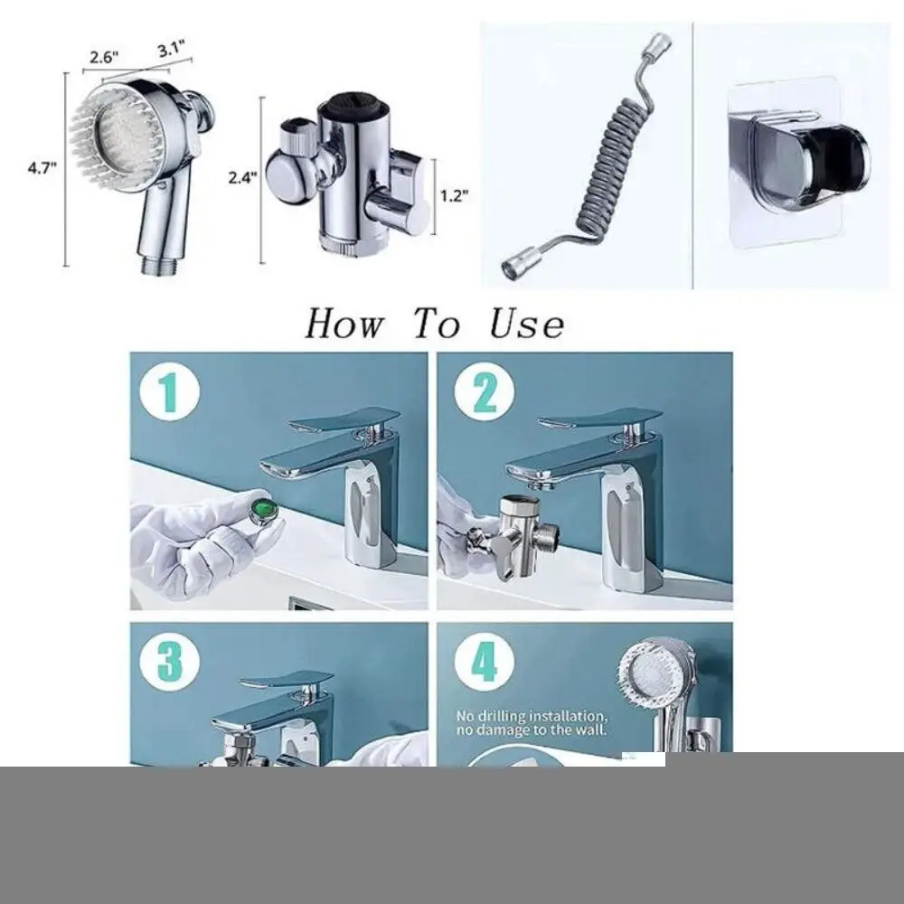 3-in-1 Universal Water Taps New Copper Multifunction Shower Head Bathroom Attachment Massage Shower Head Home
