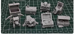 Fantasy Scene 3D Printed Resin DIY Accessories for Model Crafting and Hobby Building (Treasure chest 4)