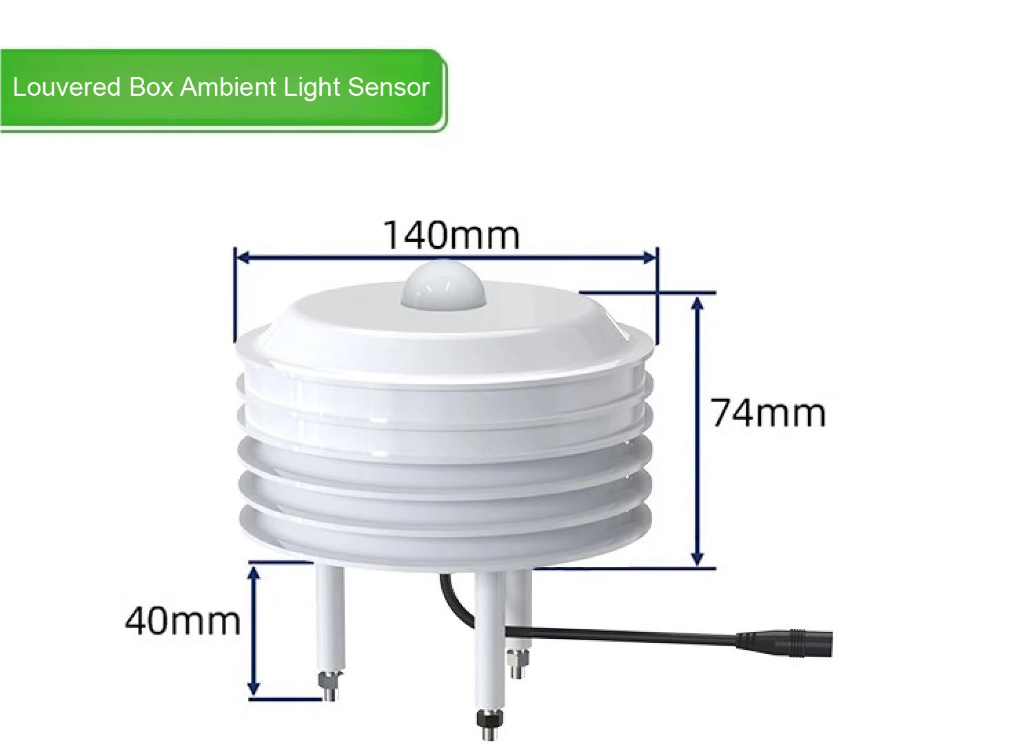 Wall Mounted Illuminance Sensor 4-20mA 0-10V RS485 Output Selectable Range 65535