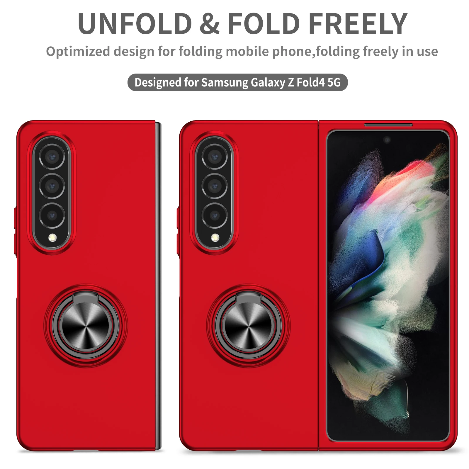 Anti-Drop Folding Design Cell Phone Case For Samsung Galaxy Z Fold4 5G Fold 4 Fold3 Fold2 Fold 3 2 Stand Holder Cover