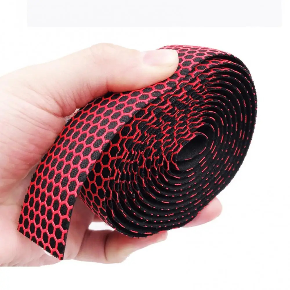 Honeycomb PVC Road Bike Handlebar Tape Belt Cycling Handle Bar Tapes Wrap Cork 2 Bar Plug Anti-slip Straps guidoline