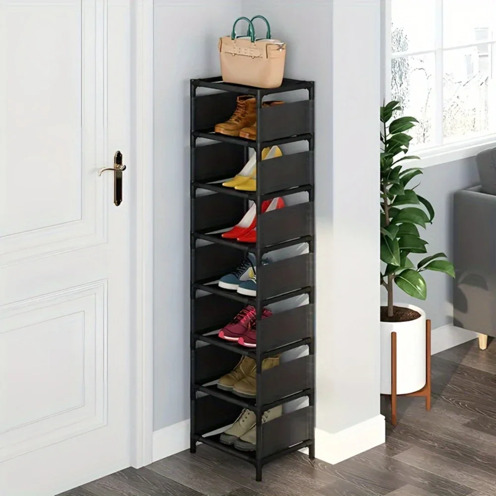 5/6/7/8-Tier Adjustable Shoes Storage Rack Wall Corner Multiple Layers Modern Freestanding Shoe Organizer Stackable Shoe Cabinet shoe rack,shoe organizer,shoe cabinet