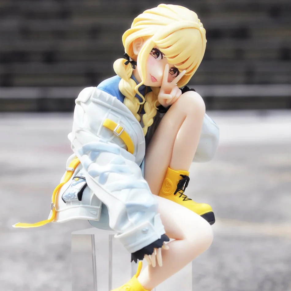 YLEAFUN Kinako Figurine Statue Anime Personnage Modèle Mignon Chat Fille Figurines Agenouillées Anime Figure Décoration Objets De Collection 12 Cm