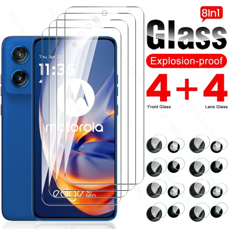 Universal 8-in-1 Tempered Glass Case with Camera Lens and Screen Protectors