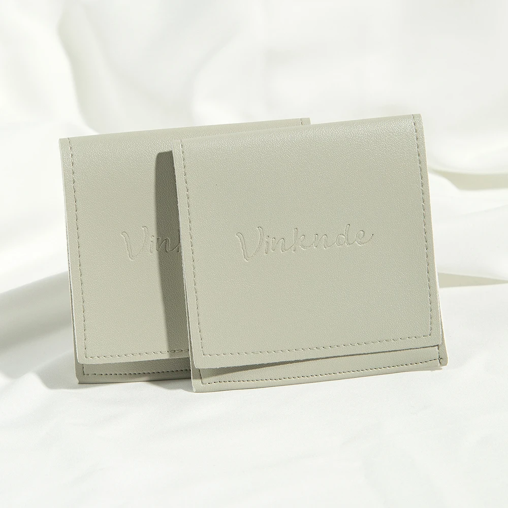 100 Stück personalisierte Leder-Umschlagtaschen, Schmuck-Geschenktüten, Ohrringe, Halskette, Brosche, Paket, kleine Schmuck-Reiseverpackung – Detail 17