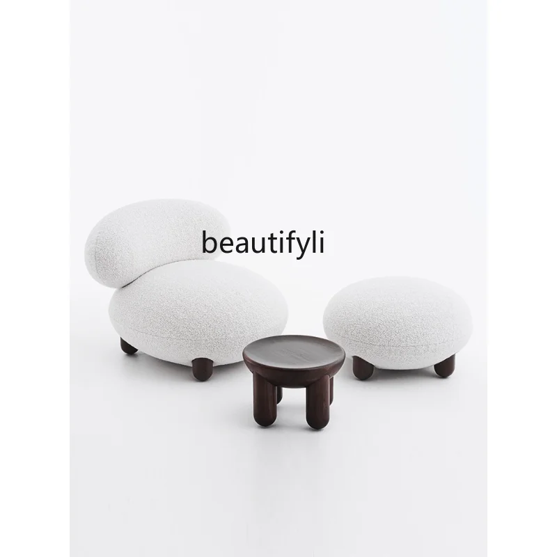 

Modern Light Luxury Designer Couch Living Room Balcony Silent Cream Creative Single Leisure Chair chairs living room furniture