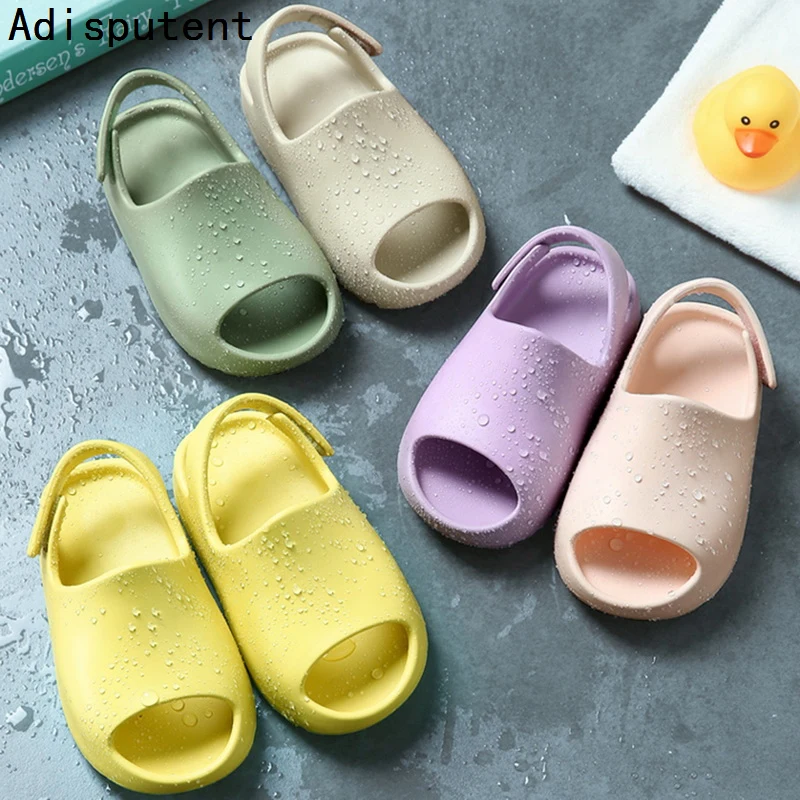 Kids Slippers Kids Sandals Summer Slippers For Kids Sandals Baby Toddler Boys Girls Shoes Beach Slides Bone Resin Children Lightweight Water Shoes