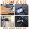 5-25 Pcs 6 inch Metal Luggage Tags Loops Wire Keychain Cable Stainless Steel Key Tags Loops Large Cable Key Rings ID Tag Keepers 4