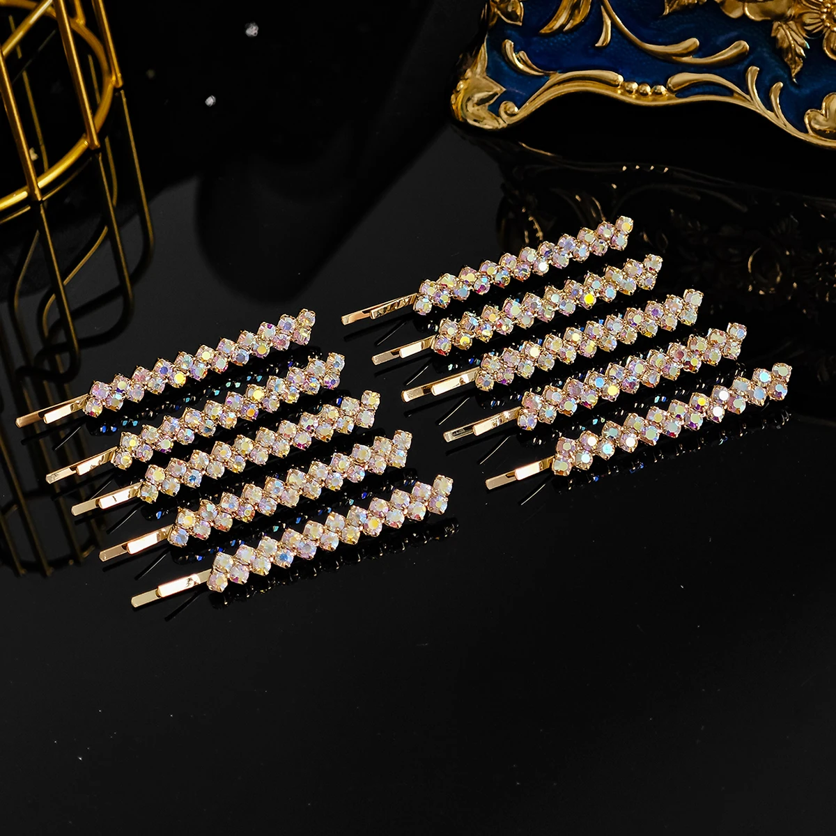 10 Stück klassische Mode Strass Haars pangen Mode einfache Haarnadel Kopf bedeckung Haars pangen für Frauen Weihnachts geschenke – Detail 21