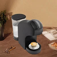 Machine à café à capsules électrique 1400W, cafetière à portion individuelle, compatible avec plusieurs capsules, machine à expresso 15 bars avec réservoir d'eau amovible, machine à café compacte pour la maison, le bureau, le dortoir et les petites cuisines 6