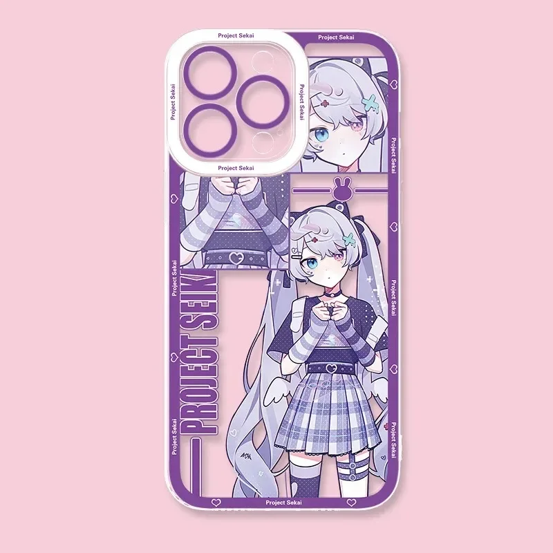 Stylish Transparent Soft TPU Back Cover - Game Project Sekai Edition Phone Case