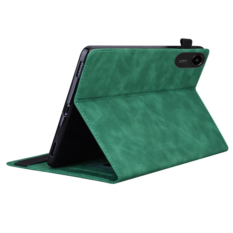 Enhanced Shockproof Flip Case with Soft TPU and Wallet Card Slot for 11-Inch Tablets + Pen