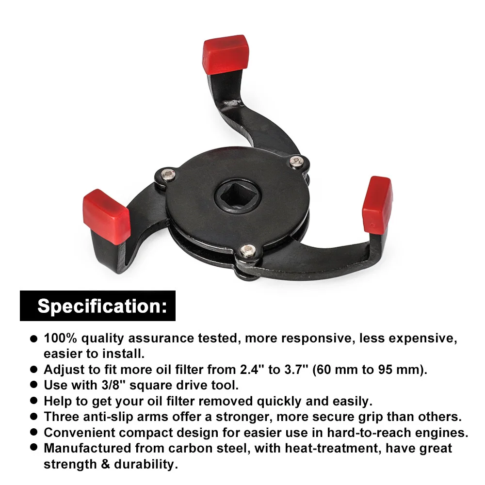 Car Accessories Oil Filter Wrench Car Oil Filter Car Filter Universal 3 Jaw Oil Filter Remover Tool Interface Special Tools Wrench
