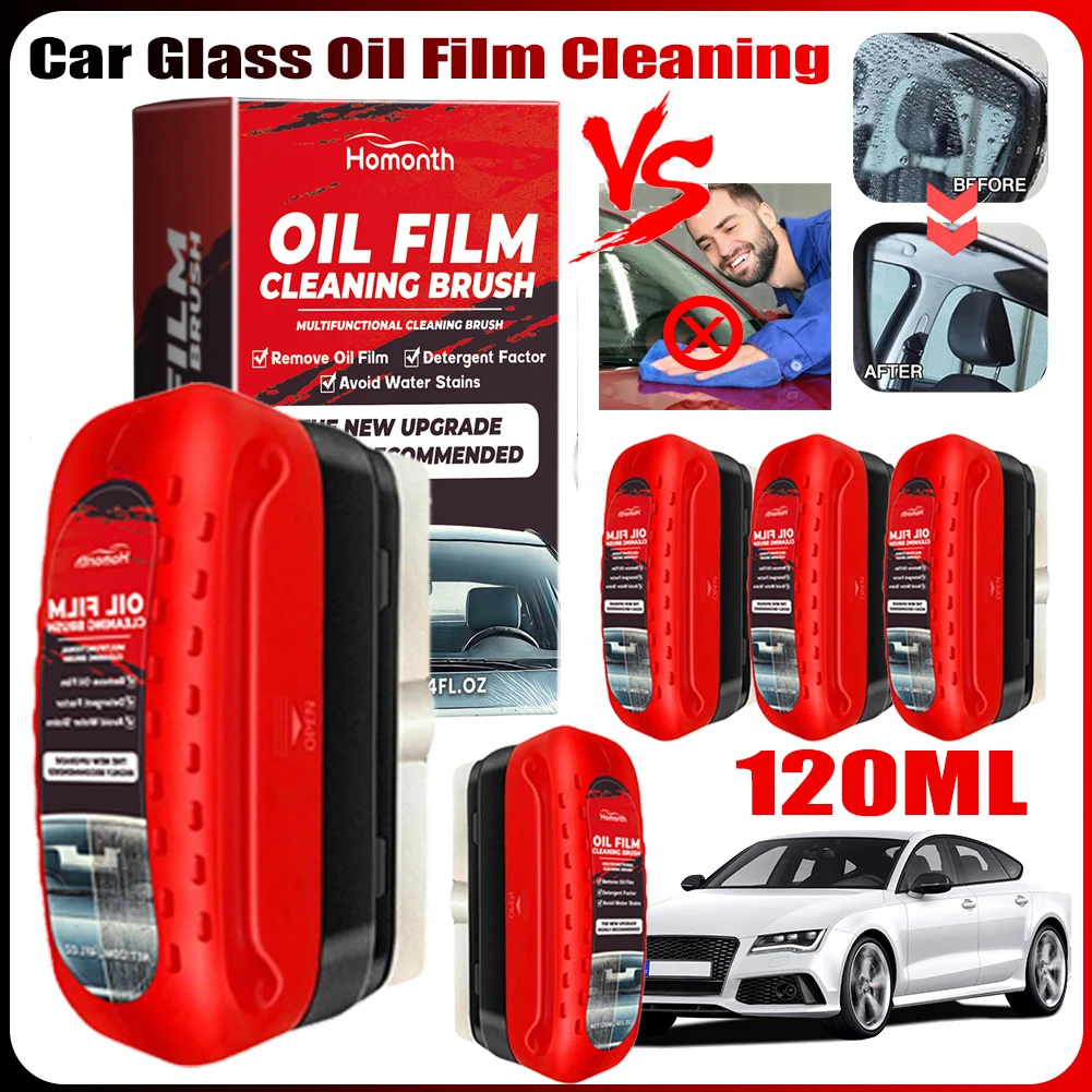 Oil Film Remover Removes Dirt Auto Glass Sponge Cleaning Brush Windshield Oil Film Stain Removal Glass Cleaning Brush